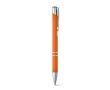 Stylo en aluminium avec le corps en caoutchouc couleur orange