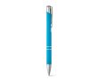 Stylo en aluminium avec le corps en caoutchouc couleur bleu ciel