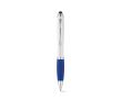 Un stylo classique avec un corps blanc couleur bleu