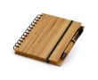 Carnet avec stylo et couverture en bambou A5 couleur ivoire