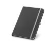Carnet publicitaire A5 avec un support pour le stylo couleur gris