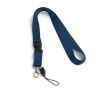 Tour de cou publicitaire avec mini cordon (2cm) couleur bleu