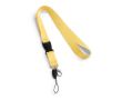 Tour de cou publicitaire avec mini cordon (2cm) couleur jaune