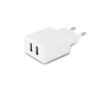 Prise chargeur avec 2 ports USB couleur blanc