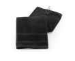 Serviette de golf avec manche en métal couleur noir