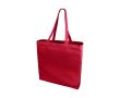 Sac coton personnalisable pas cher avec soufflet couleur rouge