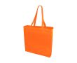 Sac coton personnalisable pas cher avec soufflet couleur orange