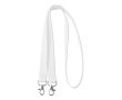 Tour de cou avec logo et deux fermoirs color blanc