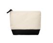 Trousse de toilette personnalisable en coton couleur noir