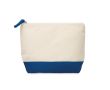 Trousse de toilette personnalisable en coton couleur bleu
