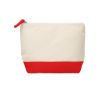 Trousse de toilette personnalisable en coton couleur rouge