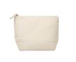 Trousse de toilette personnalisable en coton couleur beige