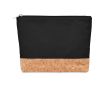 Trousse de toilette personnalisée en liège couleur noir