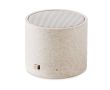 Enceinte fabriquée avec des matériaux naturels couleur beige
