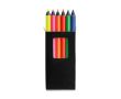 Boîte de 6 crayons de couleurs avec logo couleur noir