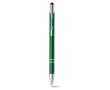 Stylo gravé en aluminium avec pointe tactile couleur vert