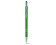Stylo gravé en aluminium avec pointe tactile couleur vert clair