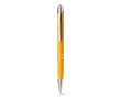 Stylo avec des finitions en caoutchouc souple couleur jaune