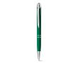 Stylo avec des finitions en caoutchouc souple couleur vert