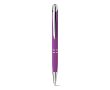 Stylo avec des finitions en caoutchouc souple couleur violet