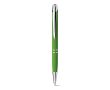 Stylo avec des finitions en caoutchouc souple couleur vert clair