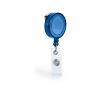 Porte-badge extensible avec clip métallique couleur bleu