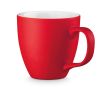 Mug publicitaire de couleur mate de 450 ml couleur rouge