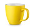 Mug publicitaire de couleur mate de 450 ml couleur jaune