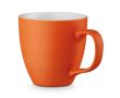 Mug publicitaire de couleur mate de 450 ml couleur orange