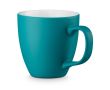 Mug publicitaire de couleur mate de 450 ml couleur turquoise