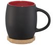 Mug publicitaire avec couvercle et sous-tasse couleur rouge
