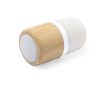 Enceinte lumineuse LED en bambou naturel couleur bois 