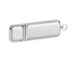 Clé USB publicitaire avec boîtier en métal couleur blanc
