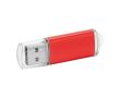 Clé USB en aluminium avec un capuchon couleur rouge