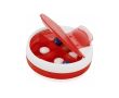 Pilulier avec couvercle distributeur couleur rouge