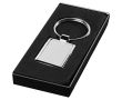 Porte-clés rectangulaire classique en métal couleur argenté