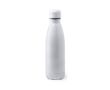 Bouteille en acier inox personnalisée couleur blanc