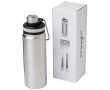 Bouteille sportive en acier inoxydable couleur argenté