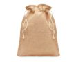 Petit sac cadeau en jute pour les magasins  couleur beige