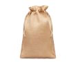 Grand sac en jute pour cadeaux d'entreprise couleur beige