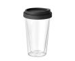 Gobelet take away en verre personnalisable couleur noir