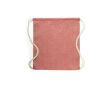 Sac à dos à cordon en coton 100% recyclé couleur rouge