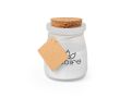 Bougie personnalisable dans pot en verre couleur blanc