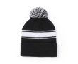 Bonnet publicitaire avec pompon couleur noir