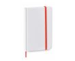 Carnet avec couverture élégante blanche couleur rouge