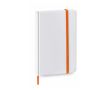 Carnet avec couverture élégante blanche couleur orange