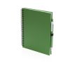 Cahier à spirale personnalisé avec stylo couleur vert