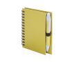 Carnet à spirale publicitaire écologique couleur jaune