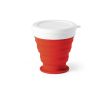 Verre de voyage pliable publicitaire couleur rouge