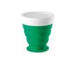 Verre de voyage pliable publicitaire couleur vert